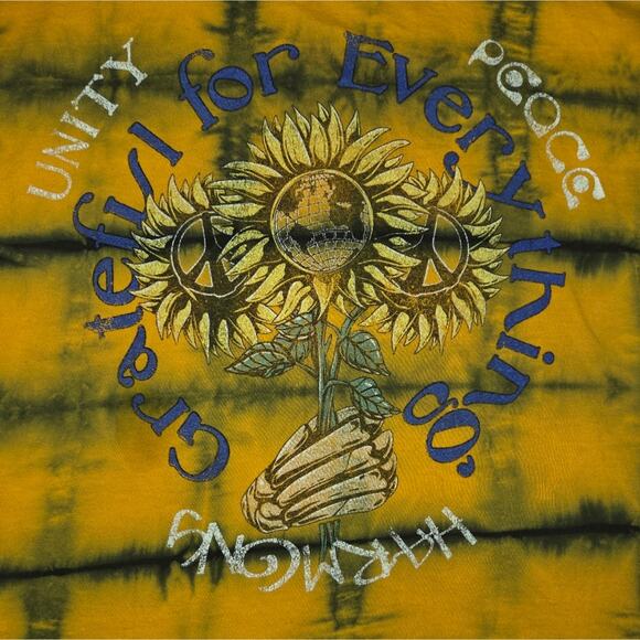 Urban Outfitters Black and Yellow Tie-Dye Tee - Picture 2 of 4